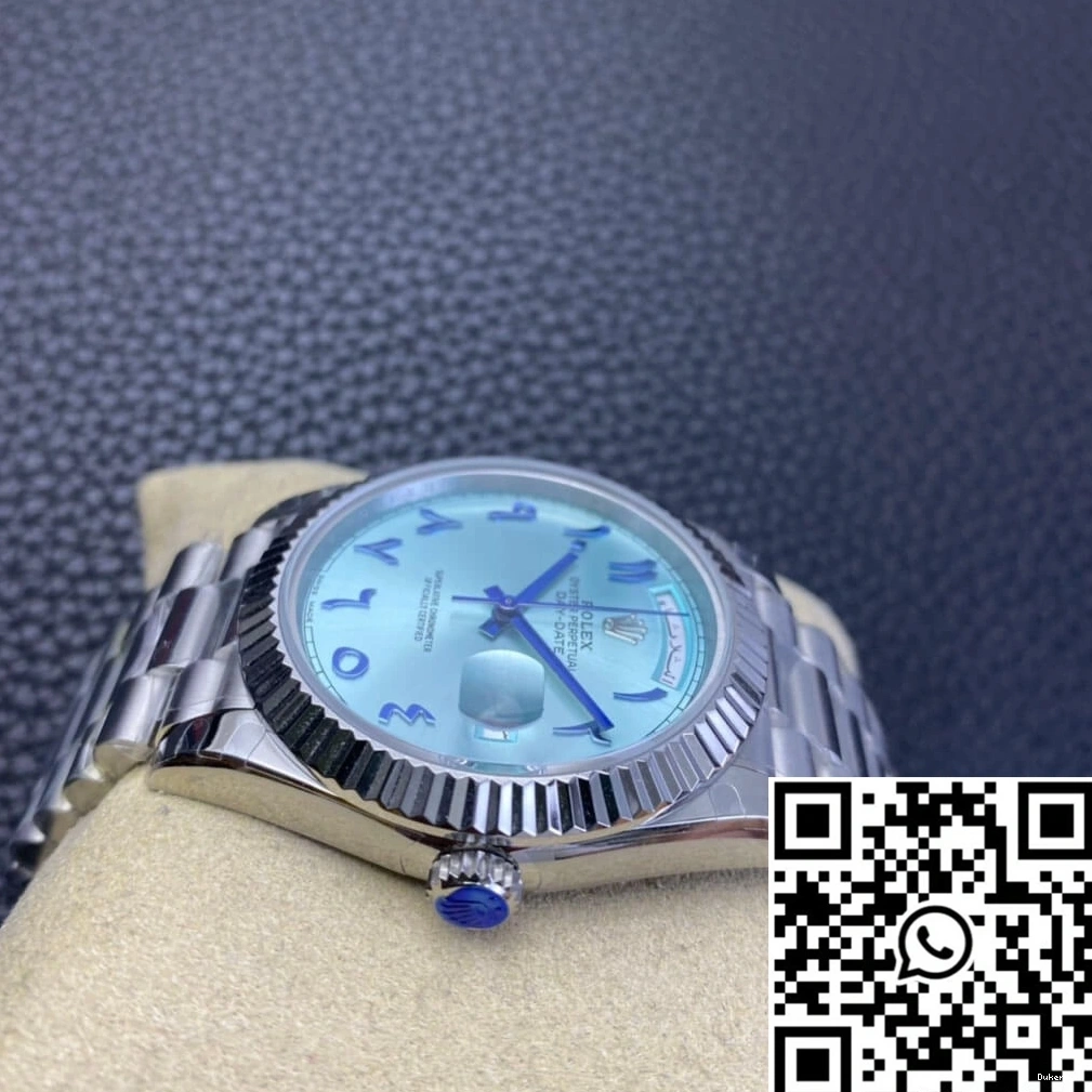 Ice Dial Rolex Factory Blue BP East Middle Date Day Customization 0128